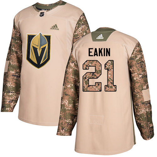 Adidas Golden Knights #21 Cody Eakin Camo Authentic Veterans Day Stitched NHL Jersey - Click Image to Close
